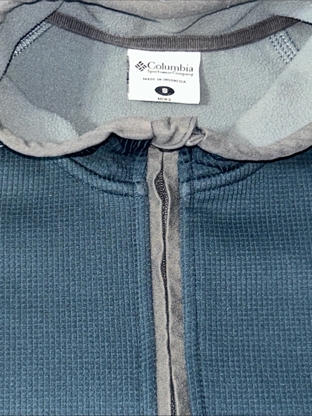 Columbia Men's Slate Blue 3/4 Zip Waffle Fleece